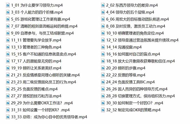 管理者必学的领导力课：教你解决团队沟通和激励难题(33节课)插图1