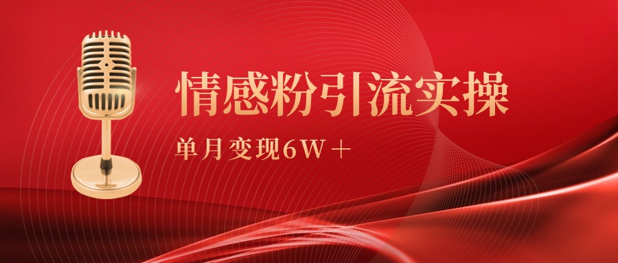 (9473期)单月变现6w+,情感粉引流变现实操课插图 (9473期)单月变现6w+,情感粉引流变现实操课插图