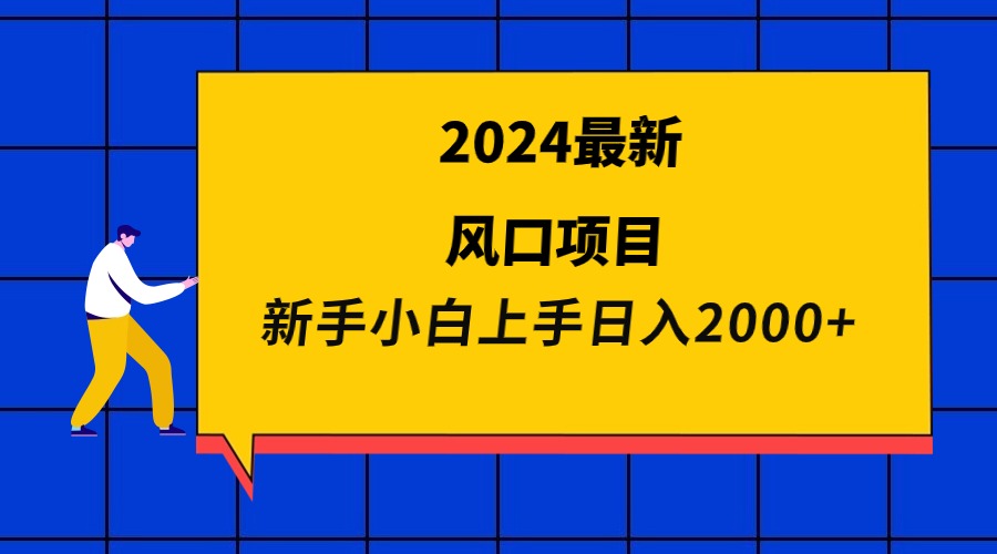 (9483期)2024最新风口项目 新手小白日入2000+插图