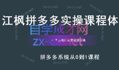 江枫老师·拼多多实操课程插图