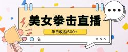 无人直播美女打拳单日收益500+，收益稳定，快速变现，小白最适合做的项目，保姆式教学【揭秘】