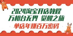 (9799期)2024淘宝开店教程-万相台无界 觉醒-之旅：单店年赚百万密码(99节视频课)