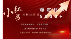 (9792期)小红书轻松过原创稳定月入5000+