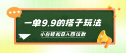 (10162期)小白也能轻松玩转的搭子项目，一单9.9，日入四位数