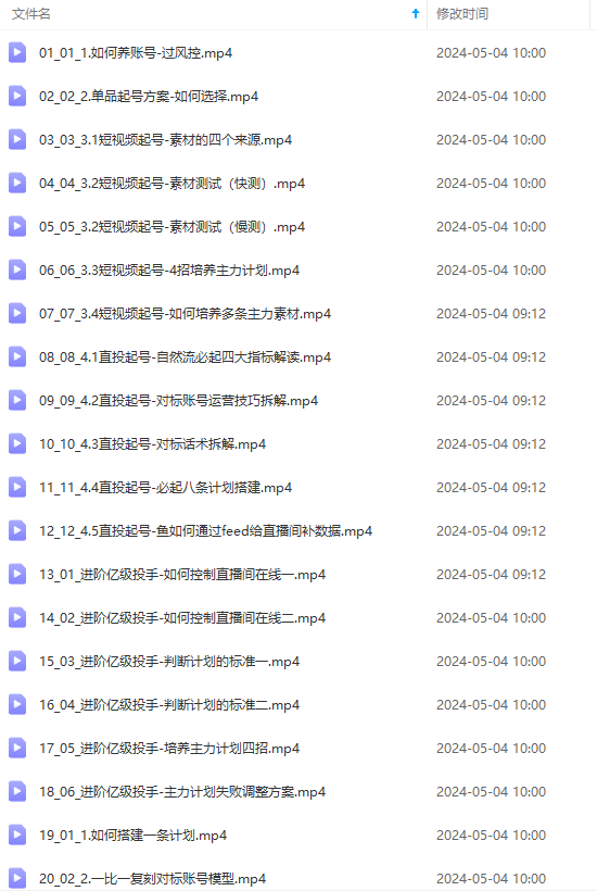 2024单品正价起号，直播素材投流选品：选品课+投流课+素材课+卡首屏/100节插图1