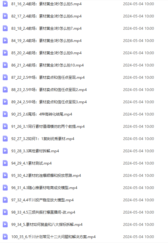 2024单品正价起号，直播素材投流选品：选品课+投流课+素材课+卡首屏/100节插图5
