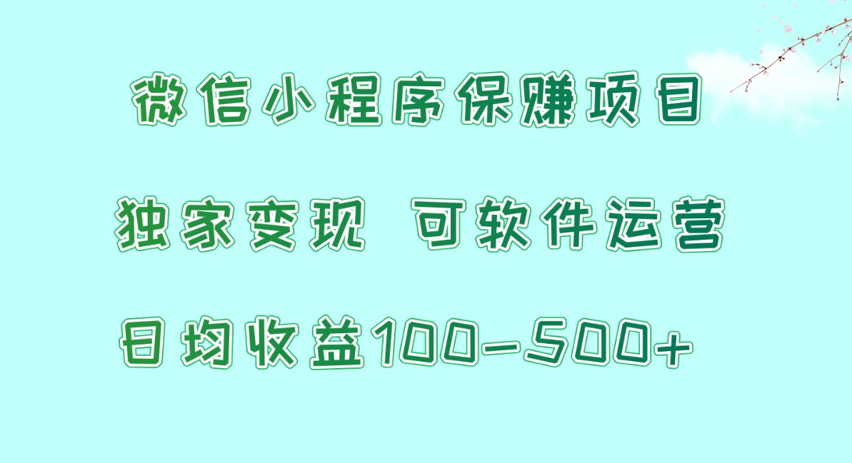 腾讯官方项目，可软件自动运营，稳定有保障，时间自由，永久售后，日均收益100-500+