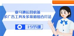 亚马逊 运营必备，多广告 工具及多渠道组合打法(19节课