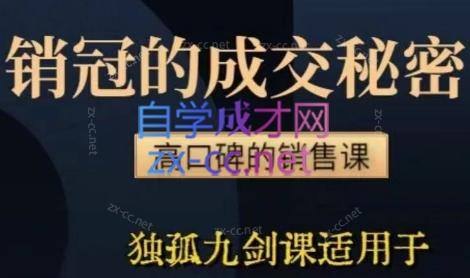 李老师·实战派销售视频课|孤独九剑插图