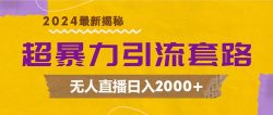 超暴力引流套路，无人直播日入2000+