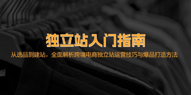 独立站入门指南：从选品到建站，全面解析跨境电商独立站运营技巧与爆品...