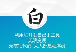 利用AI开发自己小工具 无限变现 无需写代码 人人都是程序员