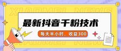 最新抖音千粉项目，当天千粉，每天半小时，收益300
