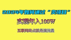2024年如何通过“卖项目”赚取100W：最值得尝试的盈利模式