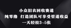 小众旧衣回收赛道，纯零撸 打造团队可享受管道收益，一天轻松3张
