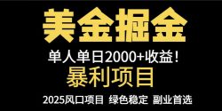 25年暴利项目，美金对冲，手把手带你，单机日入1000+，可放量操作5000+…