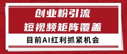 创业粉精准引流 CY赛道引流获客 自热矩阵SOP日引200+
