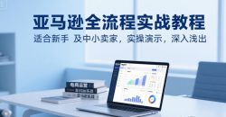 亚马逊全流程实战教程，适合新手及中小卖家，实操演示，深入浅出