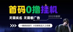 首码0撸全自动挂G项目，无需实名无需看广告，小白轻松日入3位数，多号短阵收益无上限【揭秘】