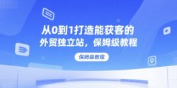 从0到1打造能获客的外贸独立站，保姆级教程