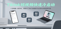 Tiktok短视频快速冷启动，一台电脑一部手机，借助AI工具打造媲美专业团队的短视频内容