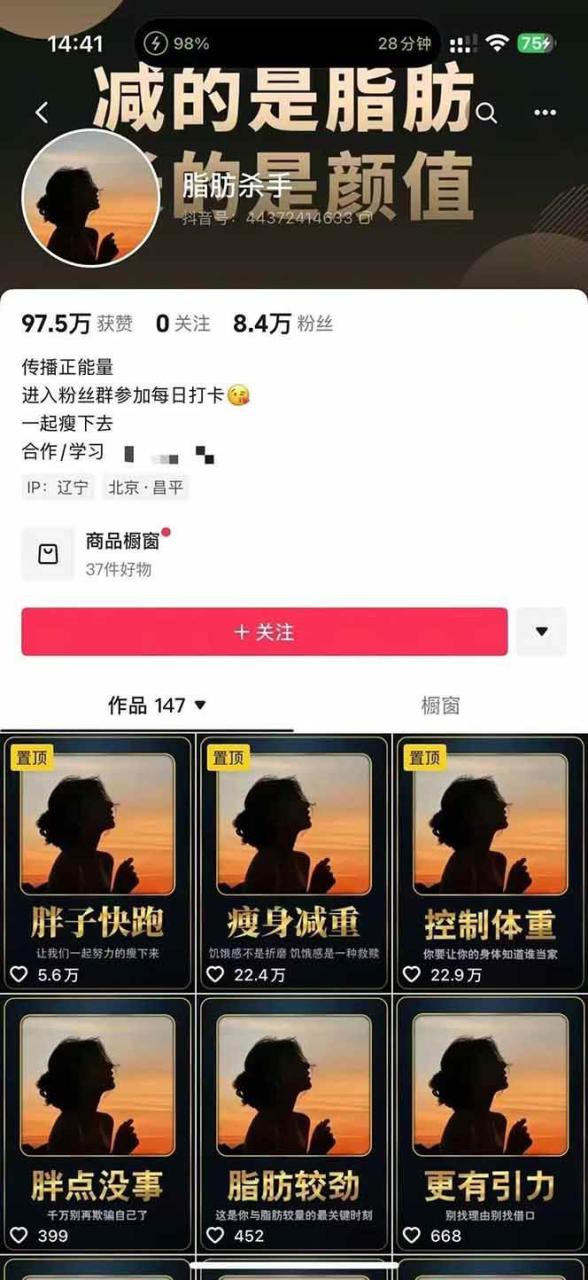减肥短视频运营实战课：含素材制作、剪映教学，讲精准引流、变现设计与内容模板技巧