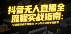 无人直播带货掘金，单日稳定收入1000+，不违规操作简单 长期可做