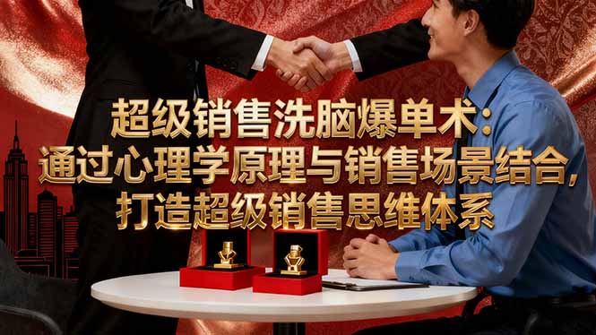 超级销售洗脑爆单术:通过心理学原理与销售场景结合,打造超级销售思维体系插图 超级销售洗脑爆单术:通过心理学原理与销售场景结合,打造超级销售思维体系