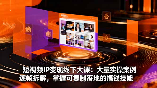 短视频IP变现线下大课:大量实操案例逐帧拆解,掌握可复制落地的搞钱技能插图 短视频IP变现线下大课:大量实操案例逐帧拆解,掌握可复制落地的搞钱技能