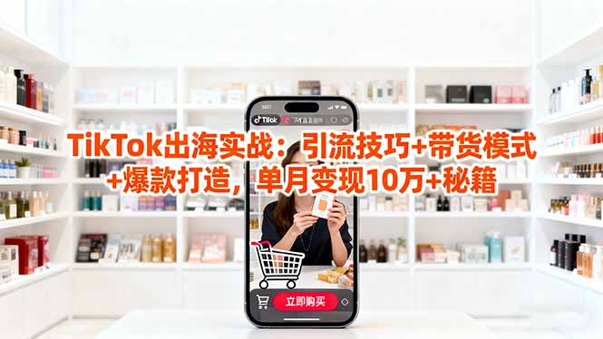 「TikTok出海实战」引流技巧+带货模式+爆款打造,单月变现10万+秘籍插图 「TikTok出海实战」引流技巧+带货模式+爆款打造,单月变现10万+秘籍