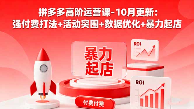 拼多多高阶运营课-10月更新:强付费打法+活动突围+数据优化+暴力起店插图 拼多多高阶运营课-10月更新:强付费打法+活动突围+数据优化+暴力起店