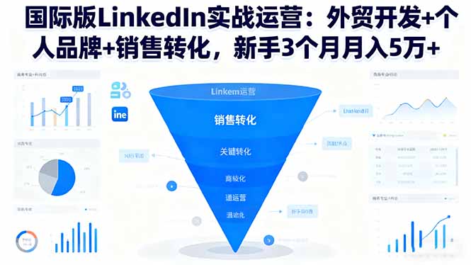 国际版LinkedIn实战运营:外贸开发+个人品牌+销售转化,新手3个月月入5万+插图 国际版LinkedIn实战运营:外贸开发+个人品牌+销售转化,新手3个月月入5万+
