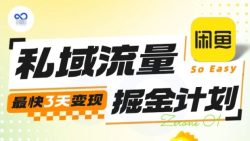 私域流量掘金计划实战训练营，最快3天变现