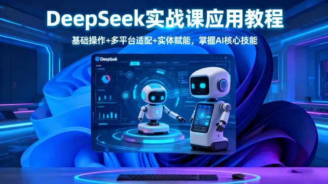 DeepSeek实战课应用教程、基础操作+多平台适配+实体赋能,掌握AI核心技能插图 DeepSeek实战课应用教程、基础操作+多平台适配+实体赋能,掌握AI核心技能