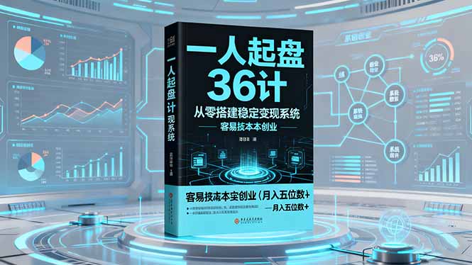 一人起盘36计:从零搭建稳定变现系统,实现低成本创业,月入五位数+插图 一人起盘36计:从零搭建稳定变现系统,实现低成本创业,月入五位数+