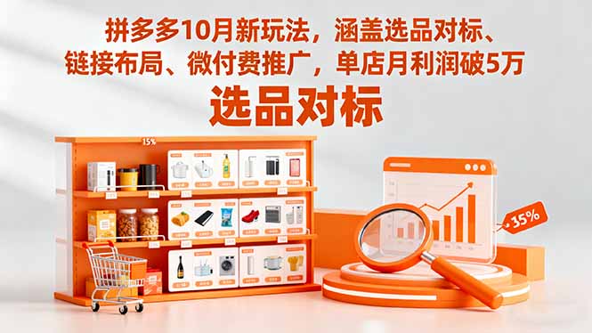拼多多10月新玩法,涵盖选品对标、链接布局、微付费推广,单店月利润破5万插图 拼多多10月新玩法,涵盖选品对标、链接布局、微付费推广,单店月利润破5万