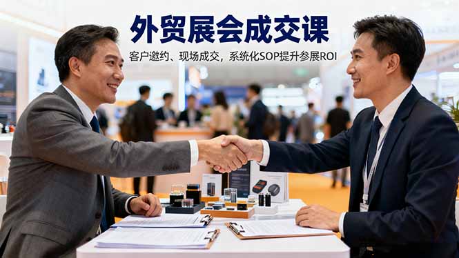 外贸展会成交课,含目标制定、客户邀约、现场成交,系统化SOP提升参展ROI插图 外贸展会成交课,含目标制定、客户邀约、现场成交,系统化SOP提升参展ROI