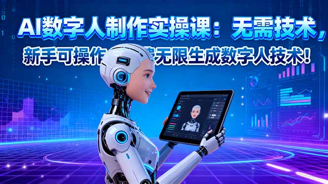 AI数字人制作实操课:无需技术,新手可操作,免费无限生成数字人技术!插图 AI数字人制作实操课:无需技术,新手可操作,免费无限生成数字人技术!