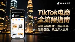 TikTok电商全流程指南，涵盖店铺搭建、选品策略、流量获取，单店月入过万