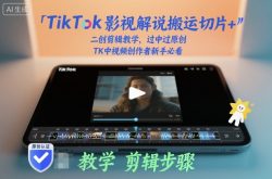 TikTok影视解说搬运切片+二创剪辑教学，过中过原创，TK中视频创作者新手必看