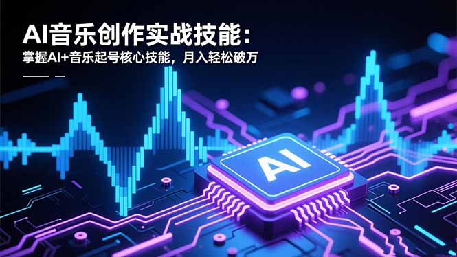 AI音乐创作实战技能:掌握AI+音乐起号核心技能,月入轻松破万插图 AI音乐创作实战技能:掌握AI+音乐起号核心技能,月入轻松破万