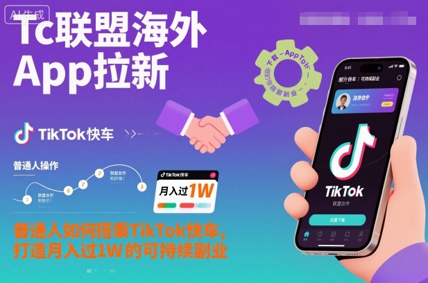 Tc联盟海外App拉新:普通人如何搭乘TikTok快车,打造月入过1W的可持续副业插图 Tc联盟海外App拉新:普通人如何搭乘TikTok快车,打造月入过1W的可持续副业