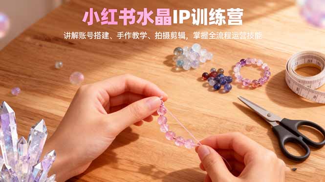 小红书水晶IP训练营,讲解账号搭建、手作教学、拍摄剪辑,全流程运营技能插图 小红书水晶IP训练营,讲解账号搭建、手作教学、拍摄剪辑,全流程运营技能