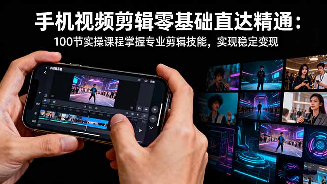 手机视频剪辑零基础直达精通:100节实操课程掌握专业剪辑技能,实现稳…插图 手机视频剪辑零基础直达精通:100节实操课程掌握专业剪辑技能,实现稳...