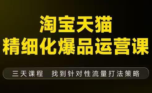 猫课子幽·淘宝天猫精细化爆品运营【音频+字幕+文档】(9月12-14杭州线下课)插图 猫课子幽·淘宝天猫精细化爆品运营【音频+字幕+文档】(9月12-14杭州线下课)