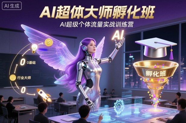 AI超体大师孵化班,AI超级个体流量实战训练营插图 AI超体大师孵化班,AI超级个体流量实战训练营