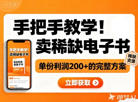 手把手教学!在小红书卖稀缺电子书,单份利润2张+的完整方案插图 手把手教学!在小红书卖稀缺电子书,单份利润2张+的完整方案