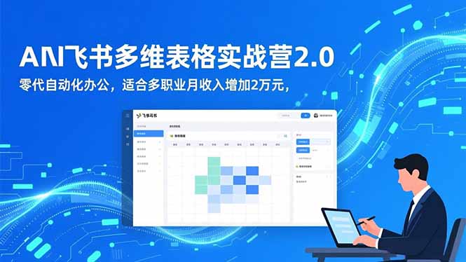 AI+飞书多维表格实战营2.0:零代码自动化办公,适合多职业月收入增加2万元插图 AI+飞书多维表格实战营2.0:零代码自动化办公,适合多职业月收入增加2万元