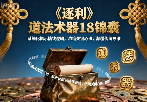 《逐利》道法术器18锦囊,系统化揭示搞钱逻辑,浓缩关键心法,颠覆传统思维(更新)插图 《逐利》道法术器18锦囊,系统化揭示搞钱逻辑,浓缩关键心法,颠覆传统思维(更新)