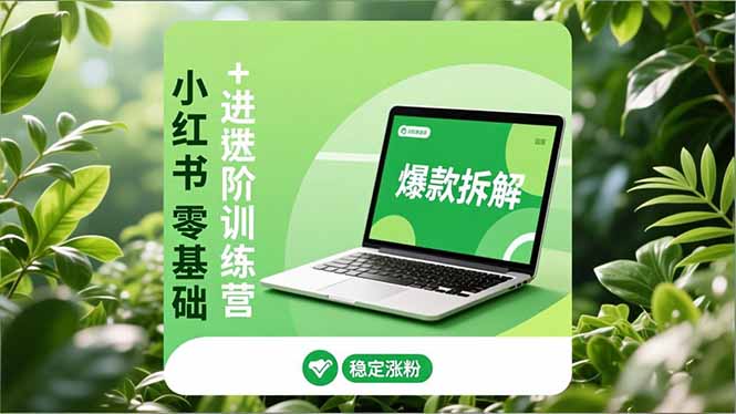 小红书零基础+高阶训练营:安全养号、爆款拆解、长效运营,实现稳定涨粉与变现插图 小红书零基础+高阶训练营:安全养号、爆款拆解、长效运营,实现稳定涨粉与变现